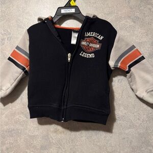 Harley Davidson Toddler Zip Up Sweatshirt Hoodie Boys 3T